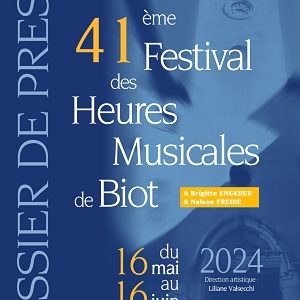 Festival des Heures Musicales, Biot,16 mai au 16 juin 2024