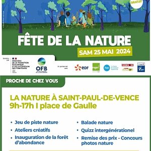 Fête de la Nature, St-Paul de Vence, Samedi 25 mai 2024
